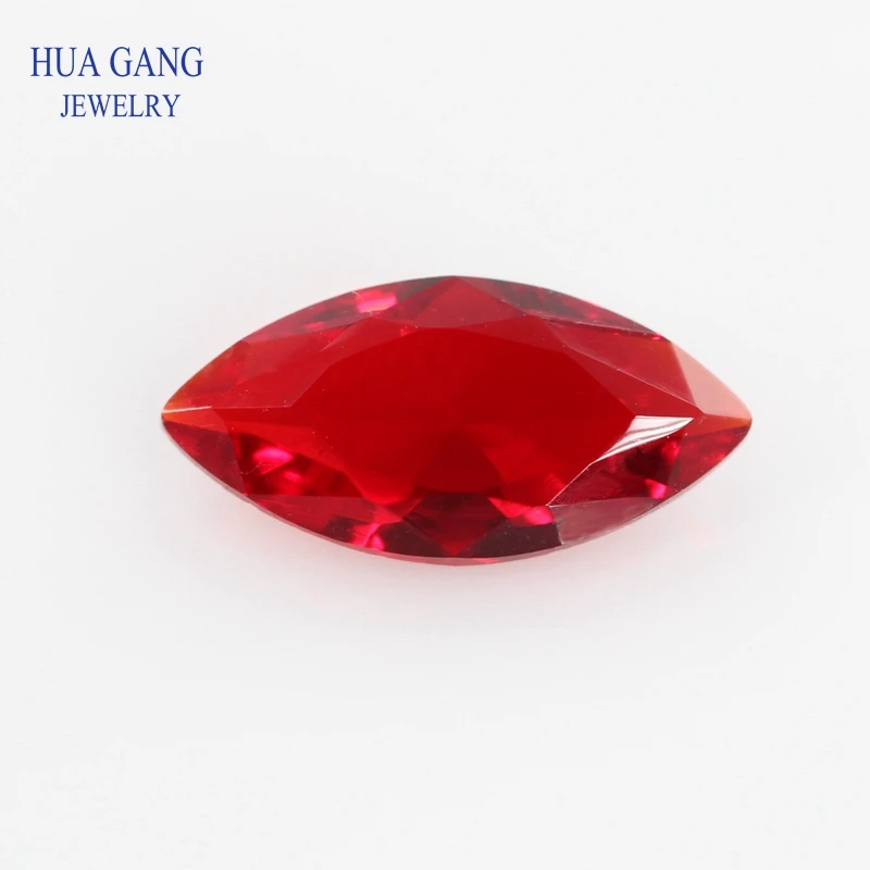 

Red Marquise Shape Princess Cut Loose Glass Beads Synthetic Gems For Jewelry Size 1.5x3~10x20mm Free Shipping