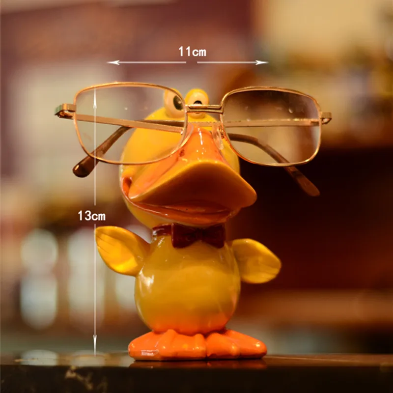 Милая желтая утка очки в виде животных подставка для очков изделия из смолы