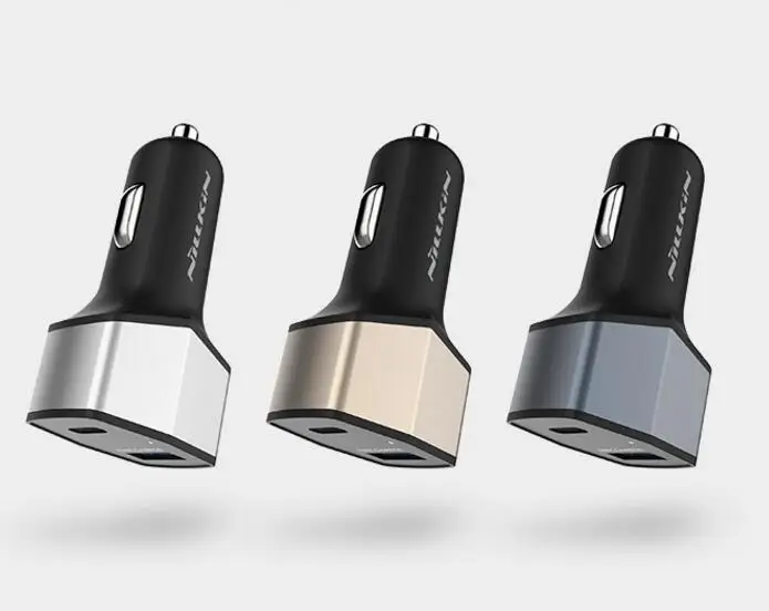 Nillkin celerity NKC03 2USB порт автомобильное зарядное устройство Quick Charge 3,0 Быстрая Зарядка адаптер Разъем Тип C порт автомобильное зарядное устройство