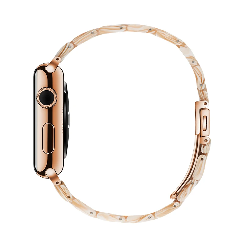 Ремешок из смолы для часов apple watch 4 44 38 iwatch 42 40 мм ремешок с пряжкой нержавеющей