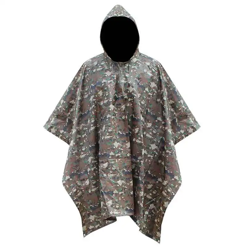 Jungle digital camo Многофункциональный дождевик для кемпинга, военный непромокаемый Камуфляжный дождевик для женщин и мужчин, плащи для рыбалки, мотоцикла, дождевик - Цвет: Jungle digital camo