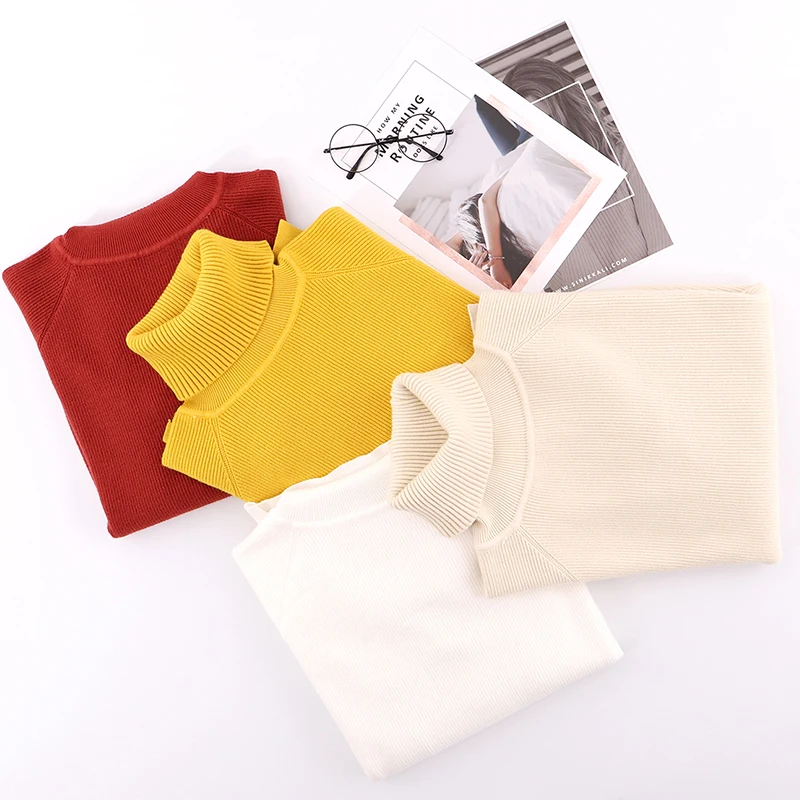 

Loose Turtleneck Sweater Winter Women Autumn Casual Knit Long Sleeve Thick Warm Pullover Soft High Neck Jumper Brief Femme Pull