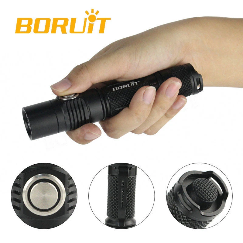 BORUiT BC03 1180lm XM-L2 светодиодный USB Перезаряжаемый тактический EDC фонарик 18650 водонепроницаемая лампа