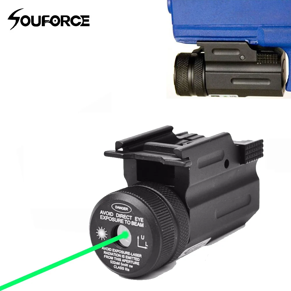 

New Power Green Dot Laser Sight Collimator QD 20mm Rail Mount for Pistol and Airsoft Rifle Glock 17 19 22