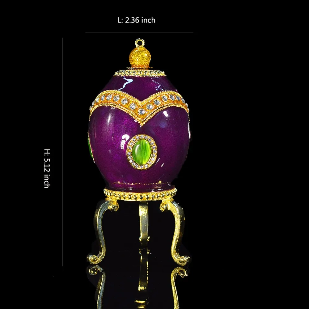 QIFU Новое поступление Пурпурное яйцо Faberge шкатулка домашний декор сувенирные