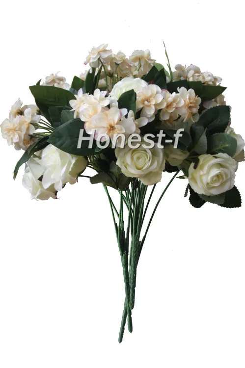 

Искусственные разноцветные розы, шелковые цветы, баскетбольная композиция, украшение для дома, отеля, комнаты, свадьбы (белый)