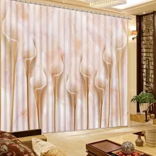 3D шторы изготовленные на заказ белые цветы для гостиной