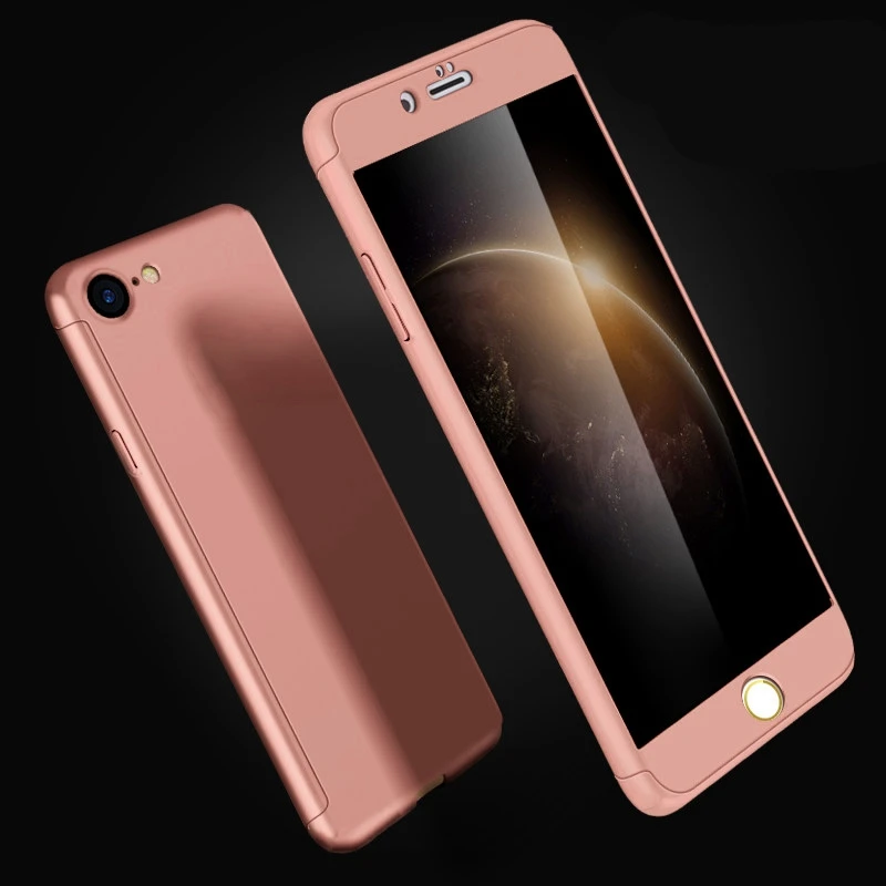 Гибридный 360 Полный Корпус Жесткий ПК чехол для iPhone 7 8 X Plus покрытие ультра тонкий +