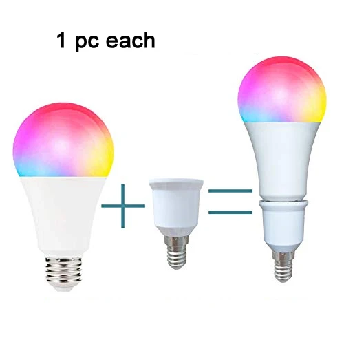 1pc each Смарт-лампа Boaz, 7 Вт, Wifi, с регулируемой яркостью, умный светильник E27/E14, Wifi, умная светодиодная лампа, приложение Alexa Echo Google Home Tuya Smart IFTTT, ночной Светильник - Испускаемый цвет: 1pc each