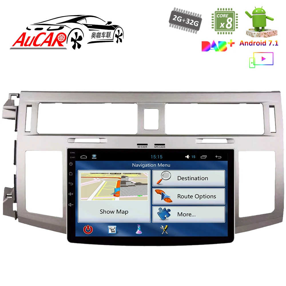 Автомобильный DVD плеер 9 дюймов Android 7 1 GPS навигация для Toyota Avalon 2005 2010 автомагнитола