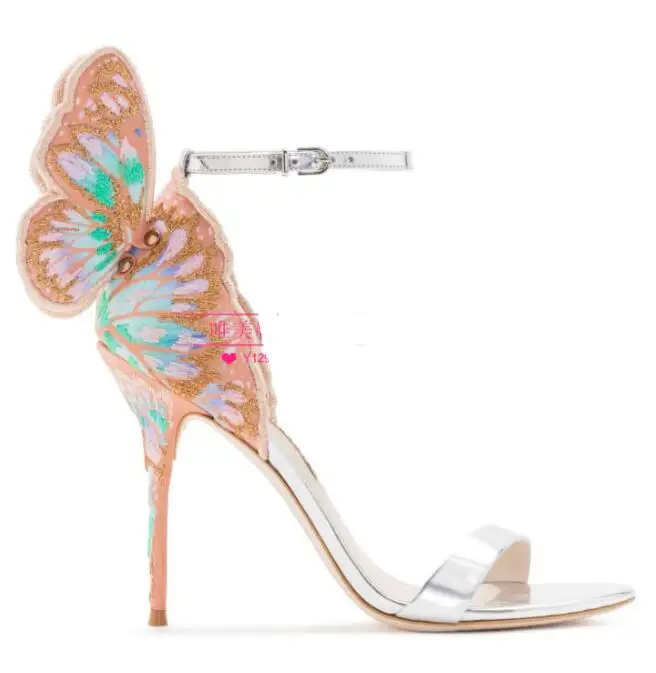 

Carole Levy 2019 Spring Newest Flower High Heel Sandals Open Toe Leather Ankle Strap Gladiator Shoes Woman Thin Heels Sandal