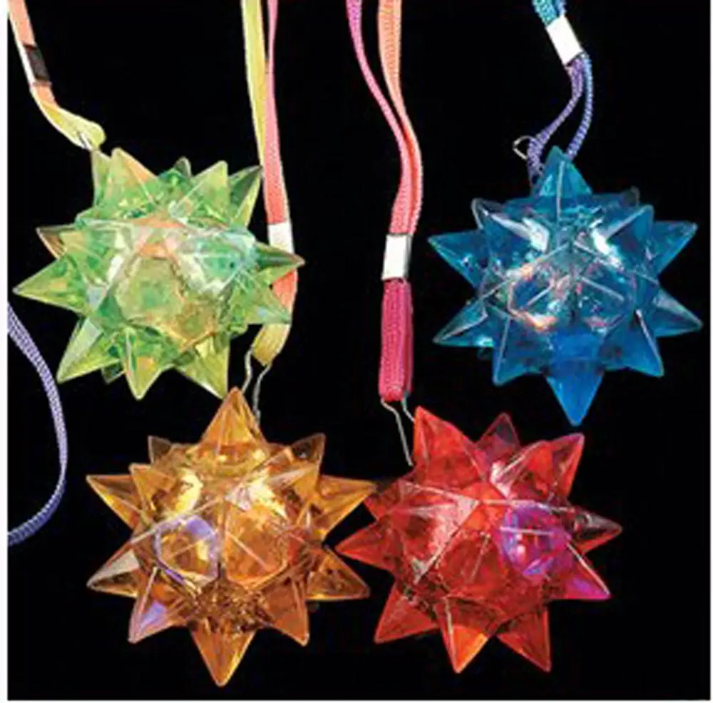 Free shipping! Flashing Star LED Light Ball Pendant Prism Up Necklace Party Raving | Дом и сад