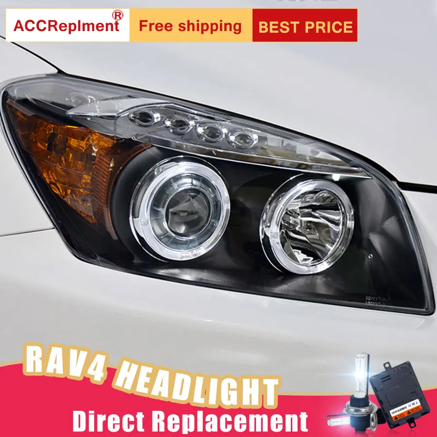 2 шт. светодиодный фары для Toyota RAV4 2009 2013 Автомобильные ангельские глазки комплект
