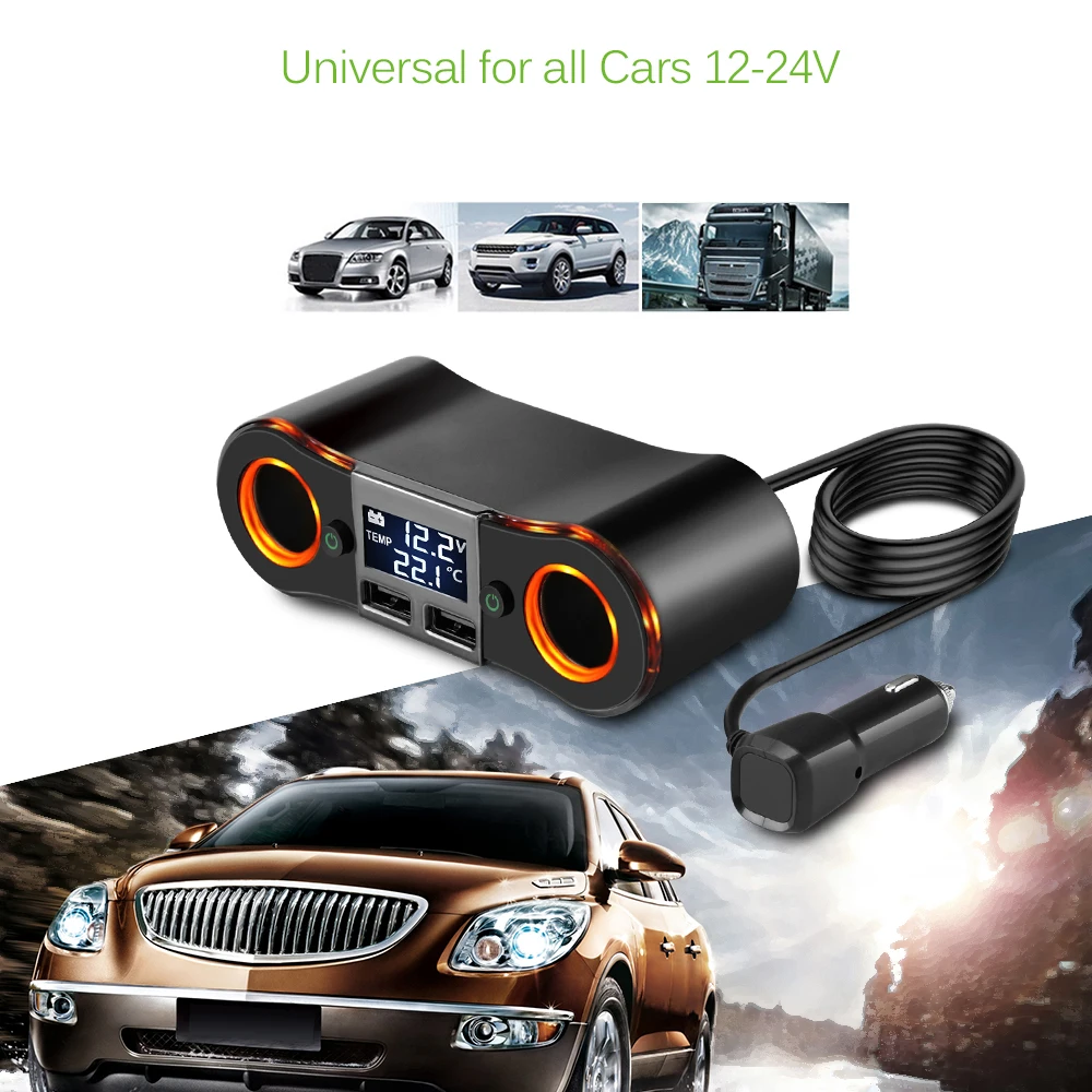 Автомобильное зарядное устройство с двумя USB портами а|Зарядные устройства для