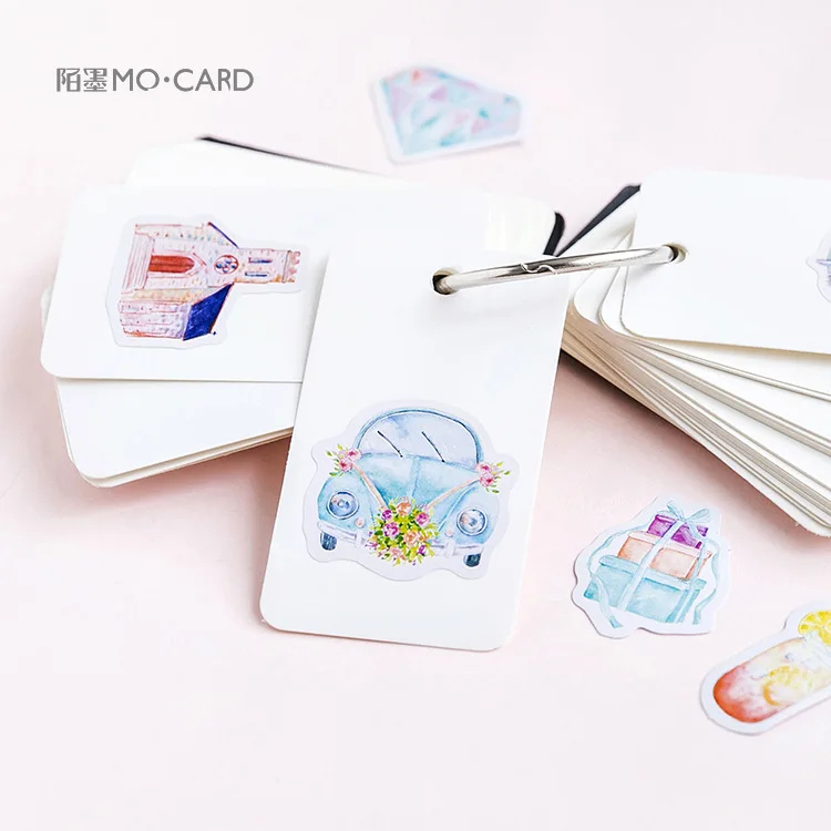 46pcs Lucky pink cute British style Decoration Seal Stickers DIY Planner Diary Scarpbooking Index Lable Escolar | Канцтовары для