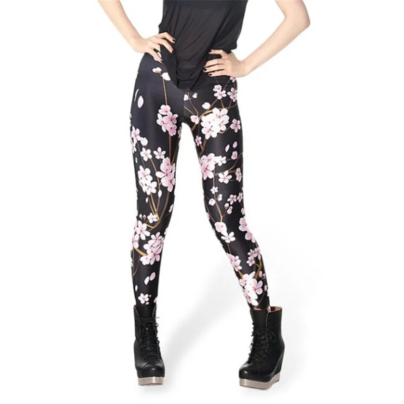 Леггинсы пиратские женские с цифровым принтом пикантные модные штаны черного