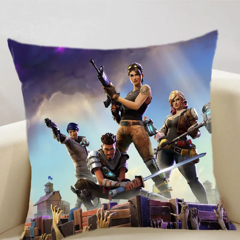 ZSQH 35 см квадратный объятия розовый медведь Подушка игра Battle Royale Косплей Костюм
