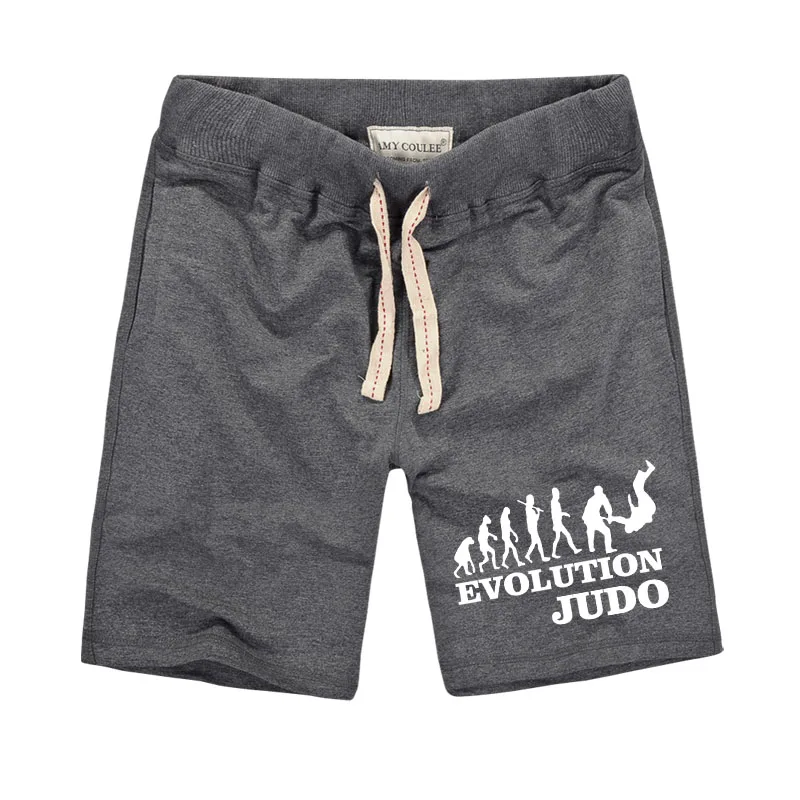 Новейшие повседневные мужские Шорты Эволюция дзюдо письмо Обезьяна Логотип