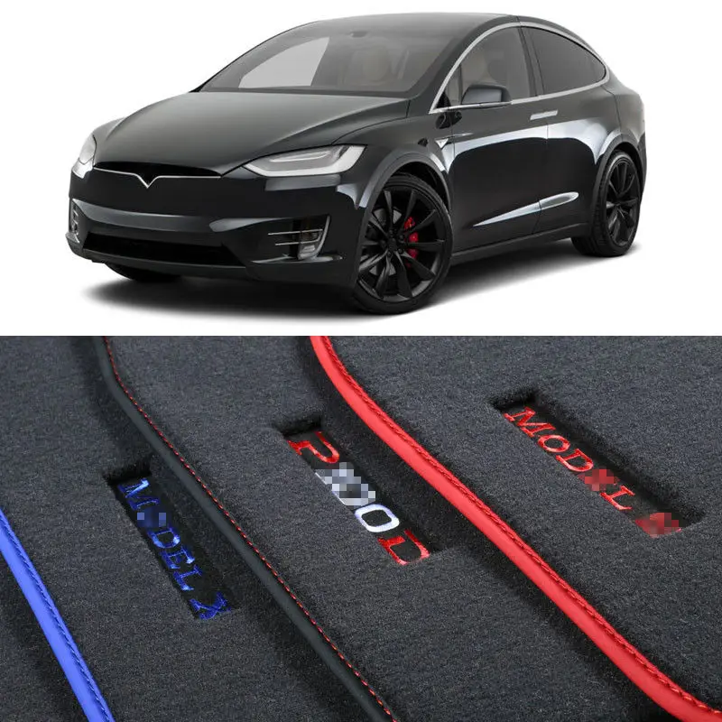 

Custom Made 1/2" Thickness Solid Nylon Interior Odorless Floor Carpet Mats Cover Fitted For Tesla Model X 2016-