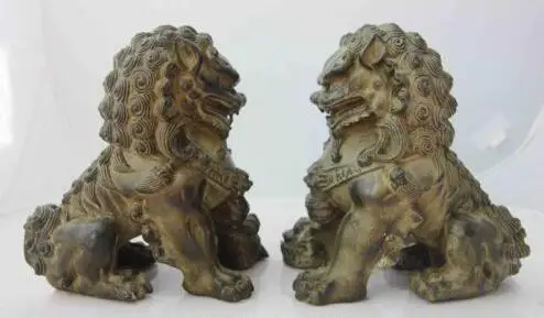 Chinese Horse Feng Shui Copper Bronze Evil Door Fu Foo Dog Lion Protection beast | Дом и сад