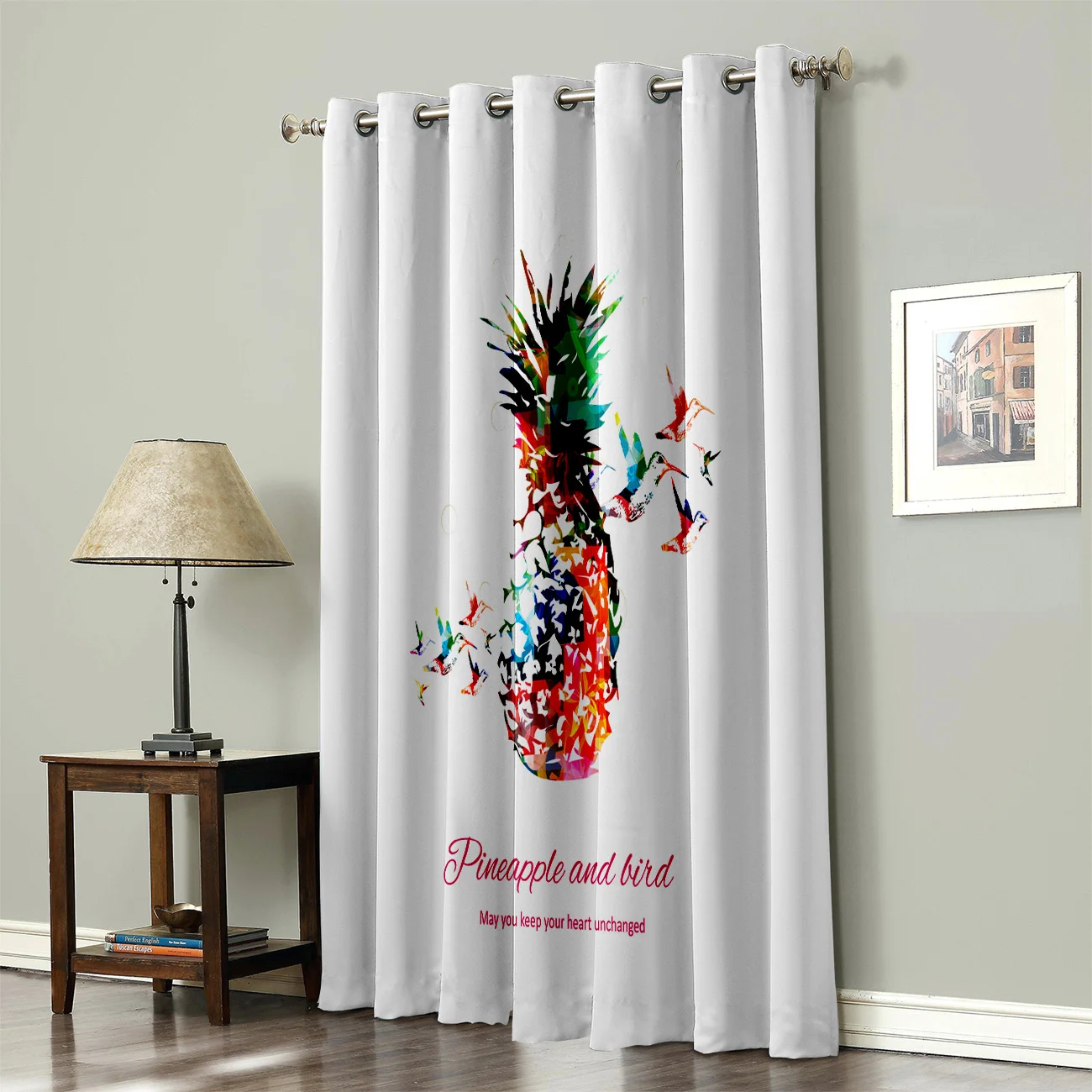 Цветные геометрические занавески с ананасами для гостиной спальни наружные