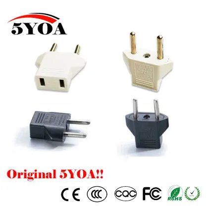 Универсальная штепсельная вилка США в ЕС евро-Европу для путешествий Белая