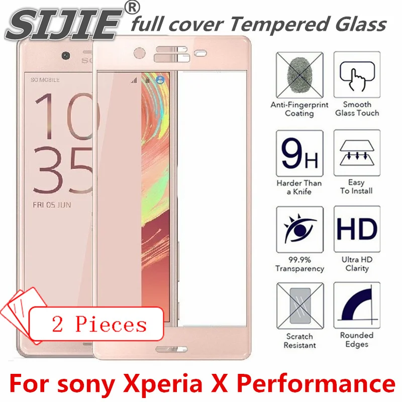 2 шт. полное покрытие из закаленного стекла для sony Xperia X Производительность
