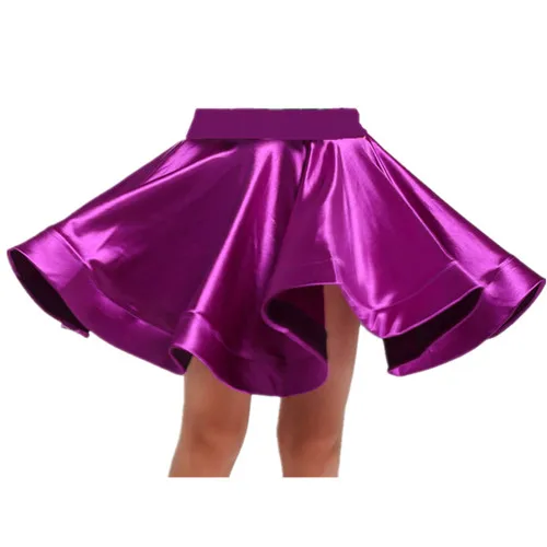Purple Skirt Only Новинка, бархатный латинский танцевальный костюм для девочек, одежда для спортивной гимнастики, танго, сальсы, бальная юбка для девочек - Цвет: Purple Skirt Only