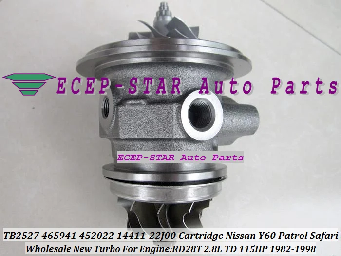 Картридж Turbo CHRA TB2527 465941 0005 452022 5001S 14411 22J01 0004 для NISSAN патруль Safari RD28T 2.8L|turbocharger