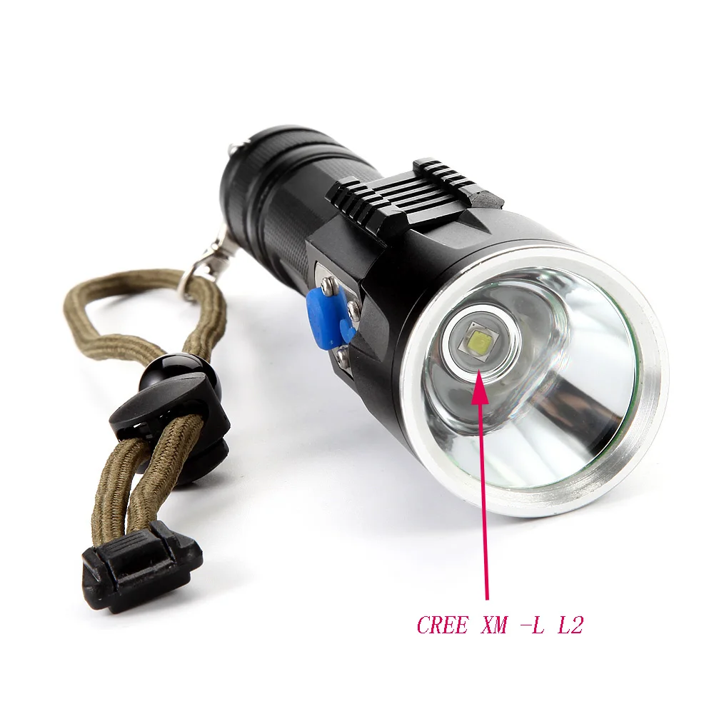 Светодиодный фонарь XM-L L2 с зарядкой от USB, фонарь, 18650, уличный водостойкий тактический фонарь