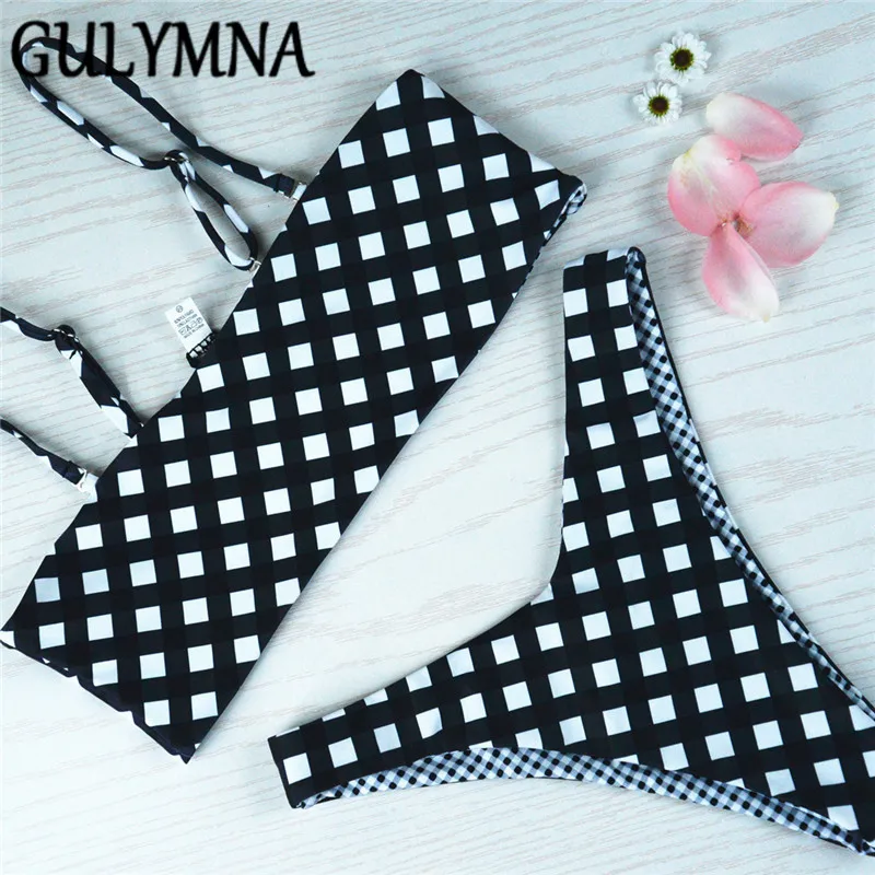 Женский бразильский купальник с принтом GULYMNA низкой талией бандо Mayo Biquini Maillot De Bain