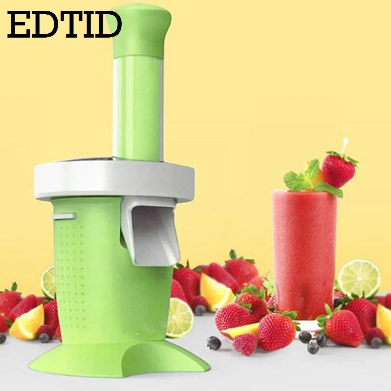 EDTIDHousehold фруктовый мороженое автоматический самохолодный электрический маленький мягкий машина для производства мороженого замороженный молочный коктейль десерт ЕС