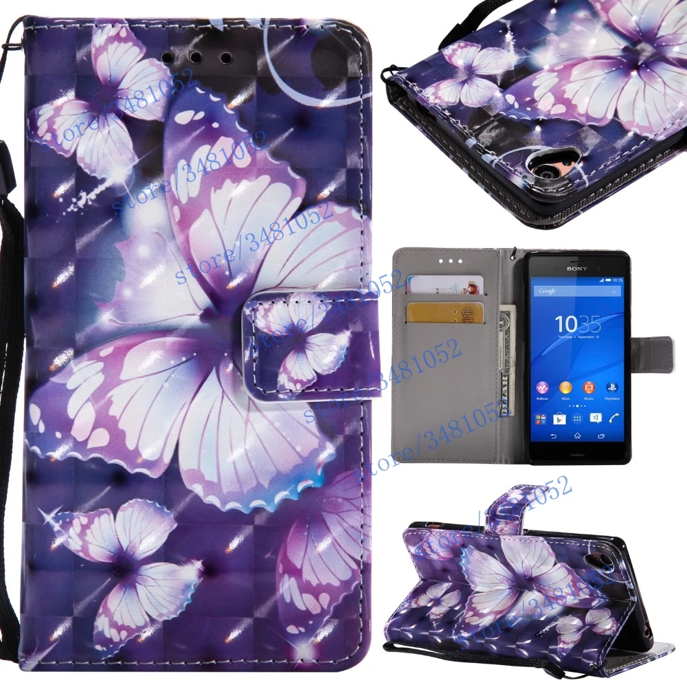 Чехол книжка кошелек с кармашком для карточек sony Xperia Z3 двойной D6633 D6603 чехол Z5Dual