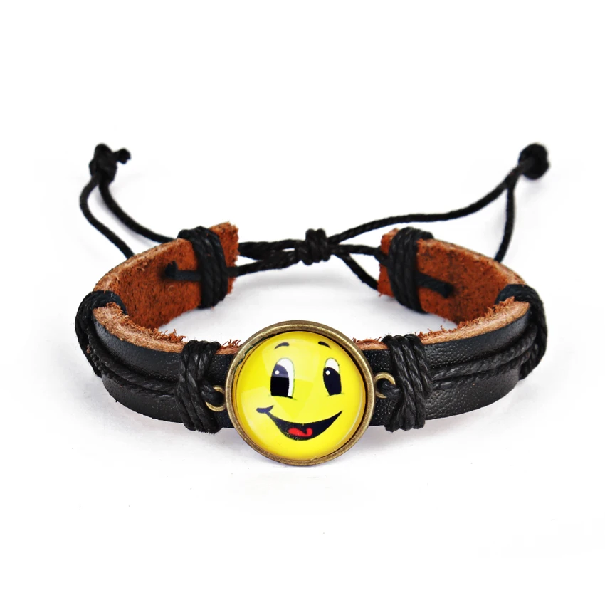31 вид смайлик лицо/глаз/дерево/сова браслет Be Happy Emoticon ретро поп арт State мужчины t