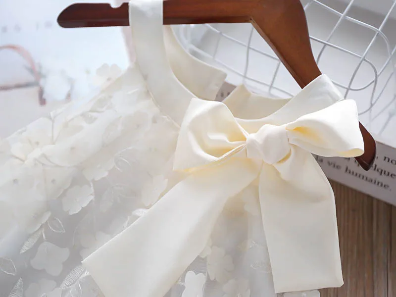 Girl Big Bow Knot Three-dimensional Petals Dress Children's Waistcoat Frocks Wholesale | Детская одежда и обувь