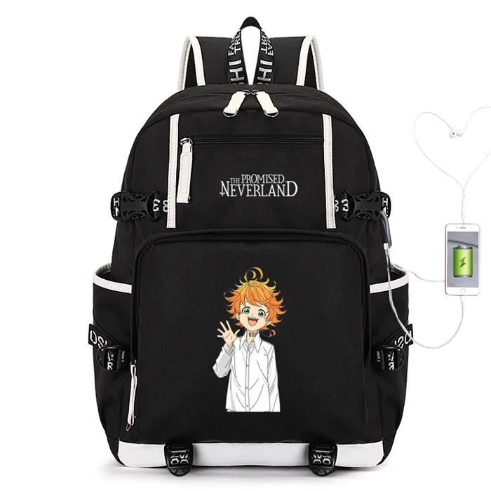 5 Обещанный рюкзак для ноутбука Neverland с зарядкой через usb, Норман Эмма, женский рюкзак, холщовые школьные сумки, большой рюкзак для книг, рюкзак для путешествий - Цвет: 5