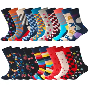 LIONZONE 20 парлот счастливые носки подарок на праздник для Для мужчин Красочные дизайнерский бренд Для мужчин носки смешные носки, Calcetines Hombre Divertidos