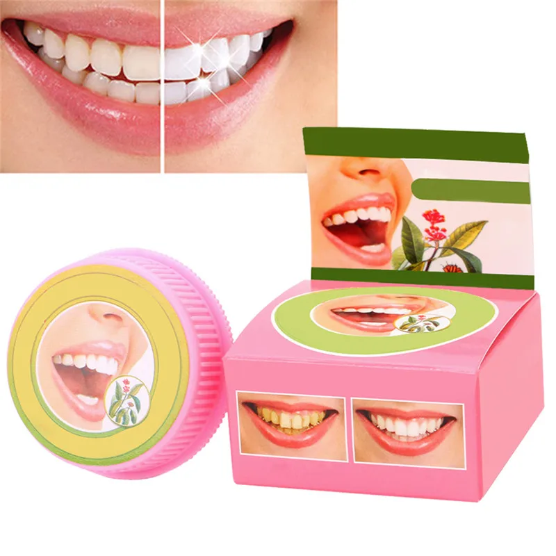 Травяная зубная паста Dentifrice отбеливающая зубы удаляет черные желтые пятна 5 г
