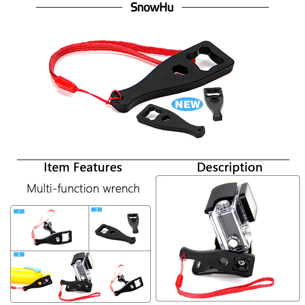 Ключ SnowHu для экшн камеры Gopro гаечный ключ Yi 4K аксессуары s sjcam GP123A|for gopro|for camerayi