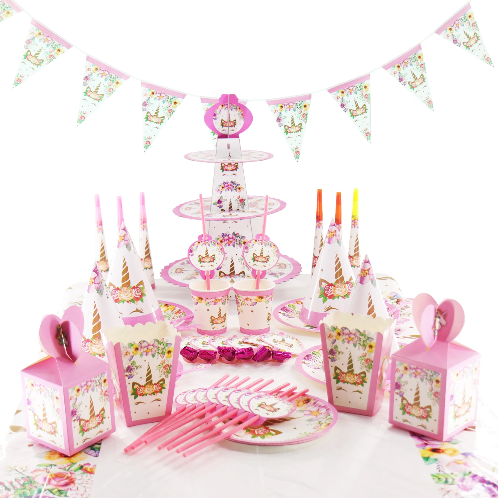 Набор одноразовой посуды в виде единорога|Украшения своими руками для вечеринки|