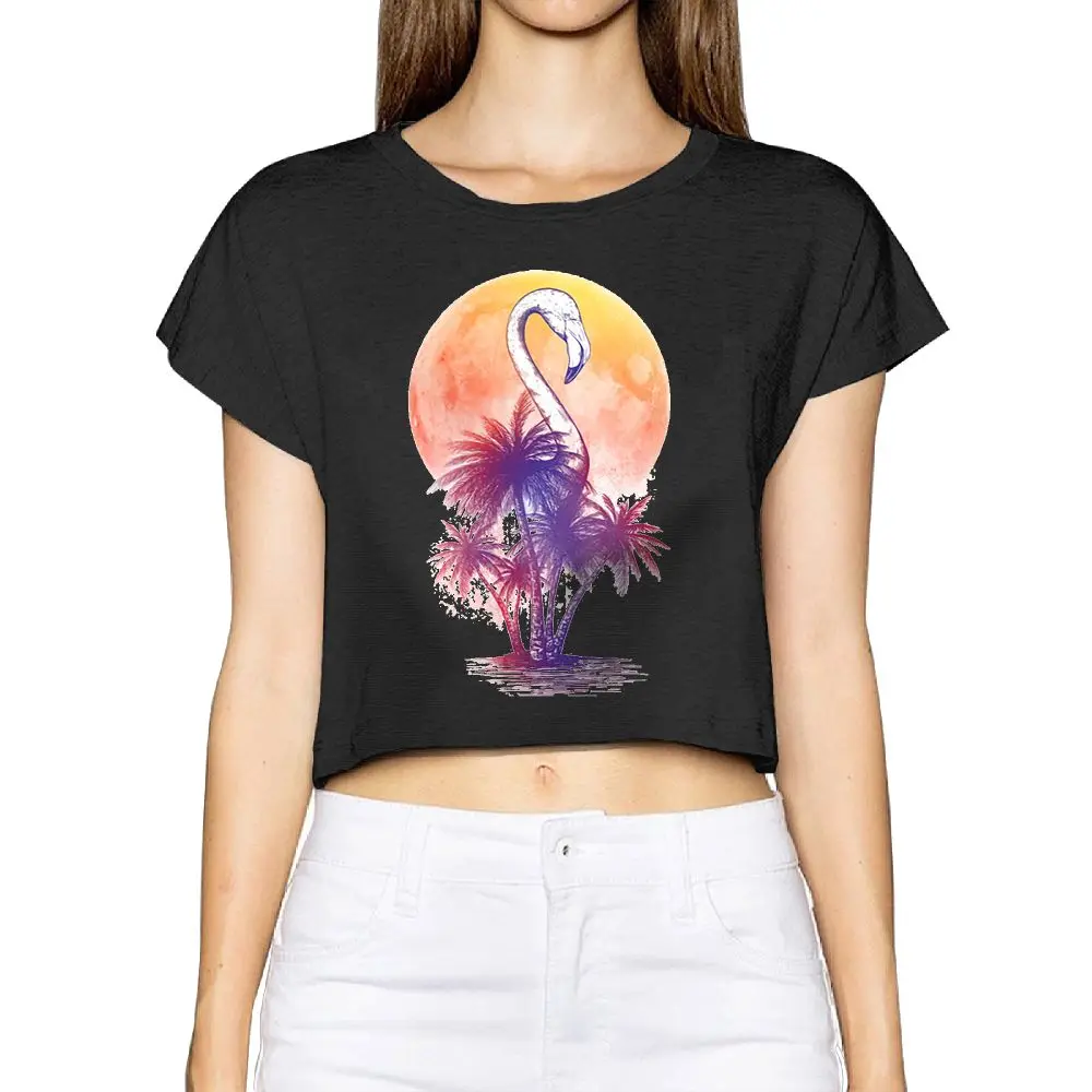 SAMCUSTOM Camisetas настоящий короткий Новый Фламинго шоппинг 3D печать модная уличная