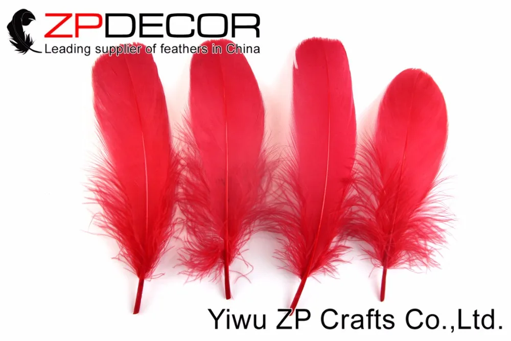 ZPDECOR Feather Factory Direct 200pcs/lot Fluffy Red Goose Coquille Loose Feathers Wholesale Bulk DIY Handmade | Дом и сад