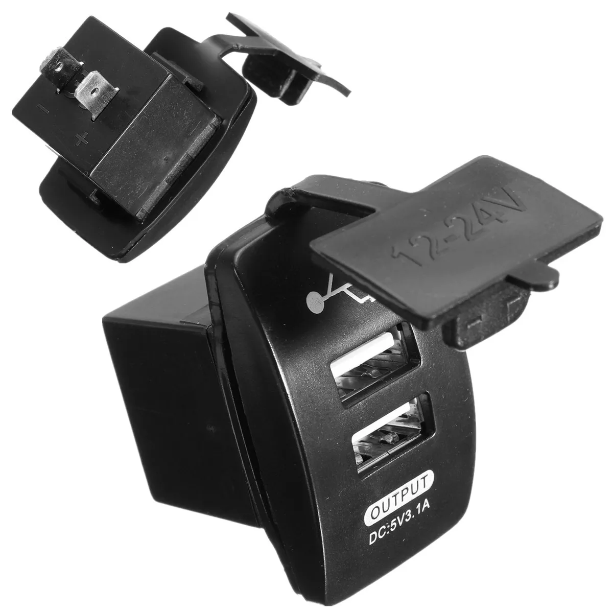Универсальная мотоциклетная двойная USB розетка для автомобильного прикуривателя Зарядное устройство адаптер питания сплиттер 12V 1A 2.1A водонепроницаемый