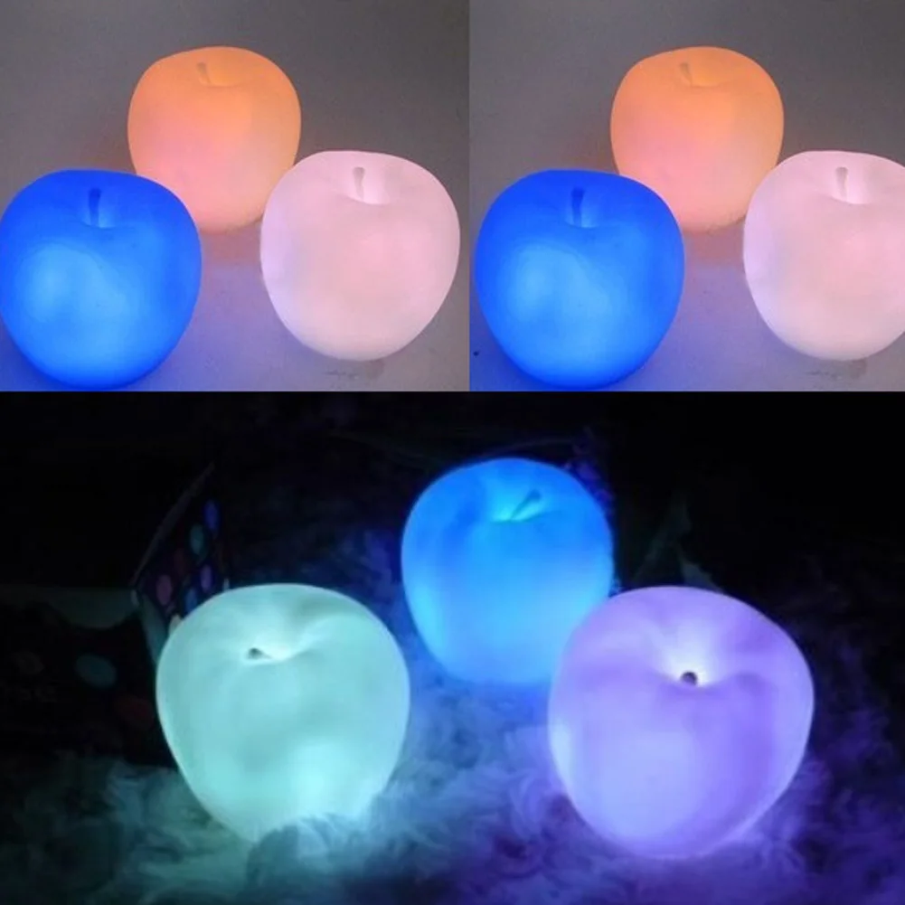 Рождественское яблоко изменение цвета светодиодный ночник на батарейках