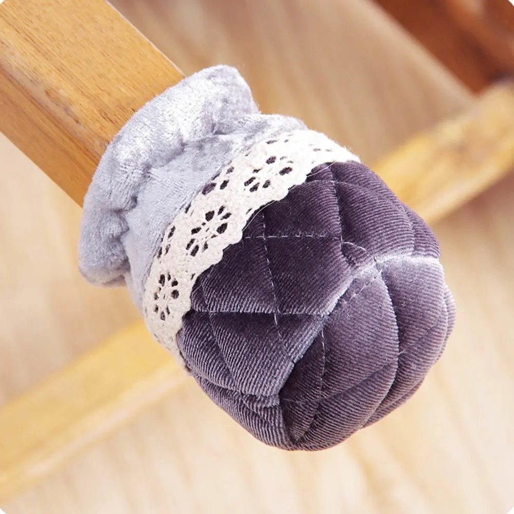 4 шт./компл. новинка ткань кружево нескользящая бесшумная Крышка для стола стула