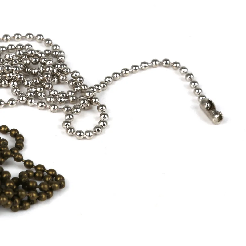 5pcs/lot Length 60cm Iron Made Ball Beads Chain 2.4mm Necklace Connector for Bracelet Jewelry Findings | Украшения и аксессуары