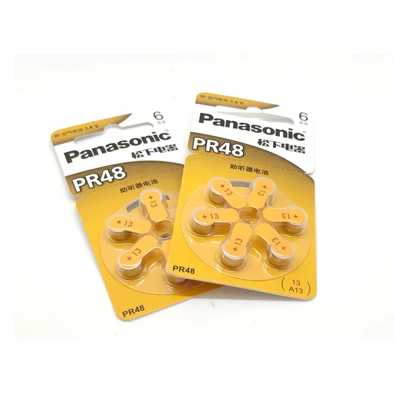 48 шт./лот новый оригинальный для Panasonic PR48 слуховой аппарат батарея 7 9 мм * 5 4 13 A13