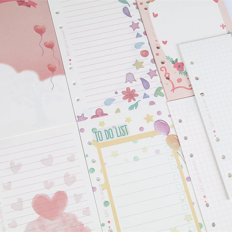 MaoTu Kawaii цветная наполнительная бумага с листьями спиральная записная книжка