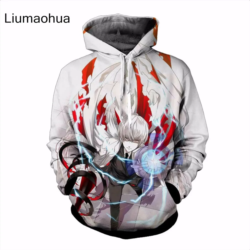 Liumaohua 2018 Новая модная толстовка с капюшоном Токийский Гуль Харадзюку хип хоп