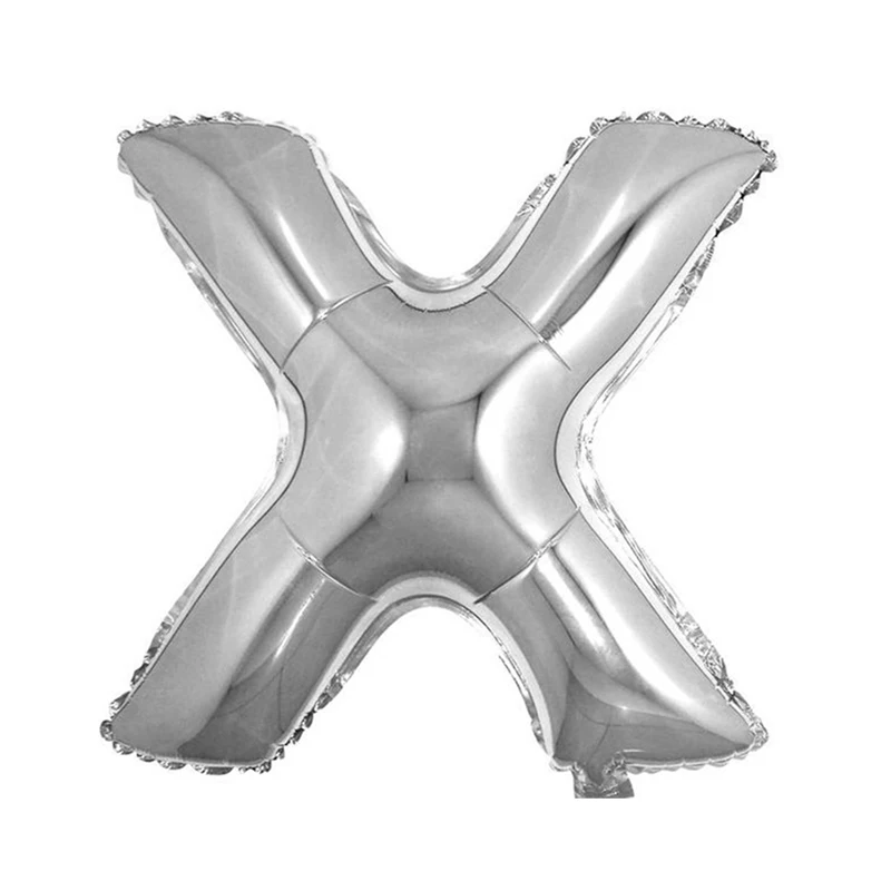 Гелиевые воздушные шары с серебряным алфавитом 50 шт. 16 дюймов для дня рождения